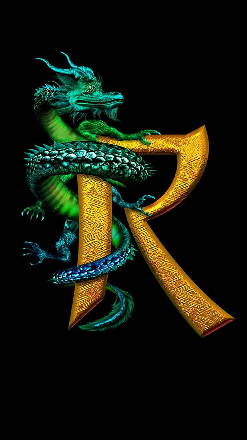 Dragon lettre R Fond d'écran de téléphone HD