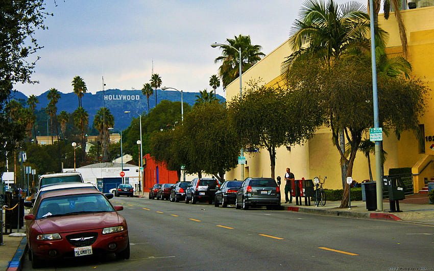 Jalan Los Angeles. Menonton dengan pemandangan kota. Los angeles, amerika serikat, jalan Wallpaper HD