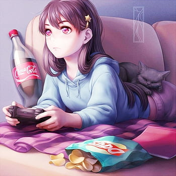 hot gamer girl wallpaper