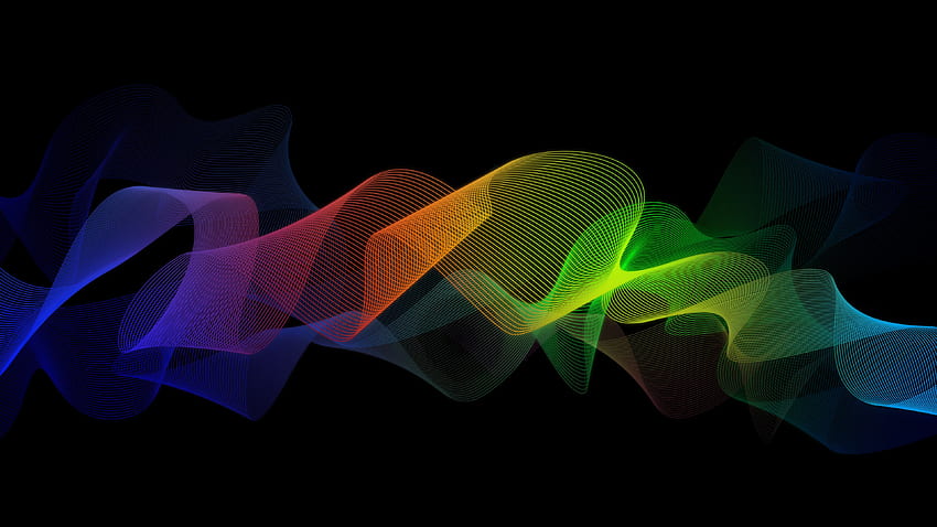 Kolorowa abstrakcyjna wstążka - Linux Deepin - Tapeta HD