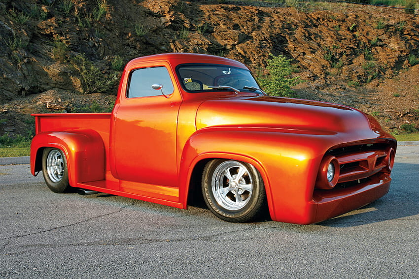 60-Year Itch, ford, molten orange, classic, billet wheels HD wallpaper