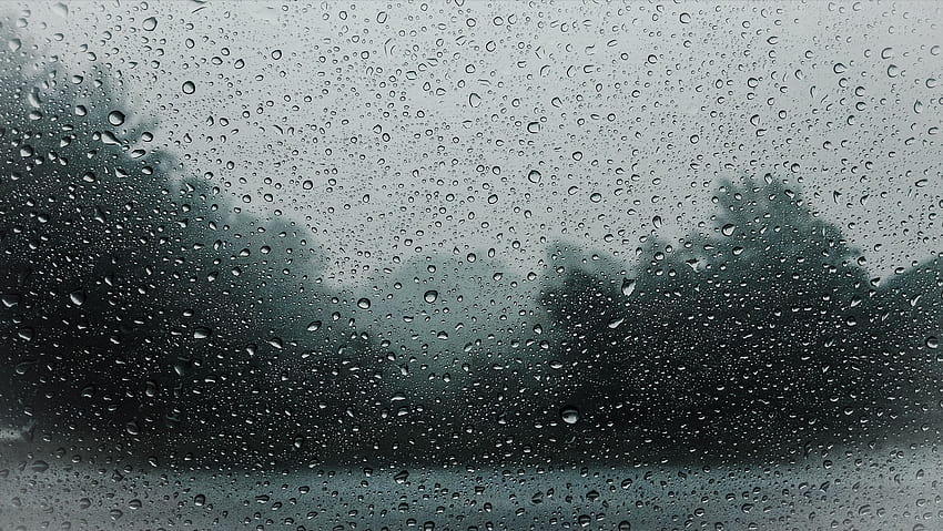 Deszcz, Krople, Makro, Mokry, Szkło, Wilgotny Tapeta HD