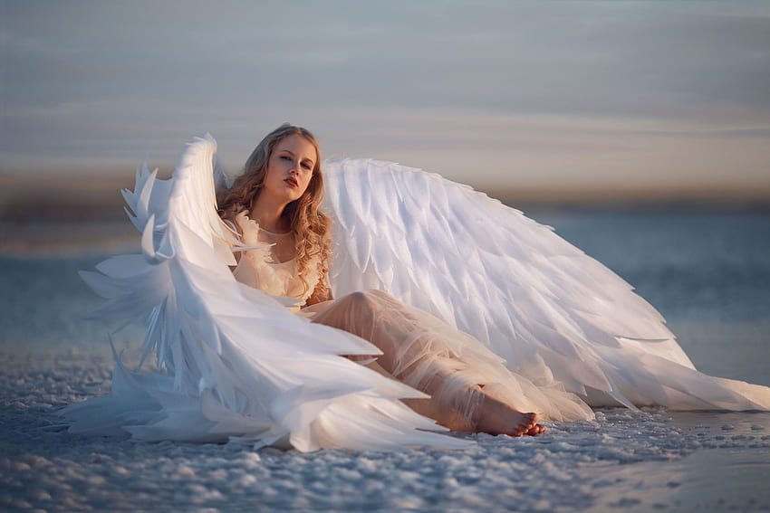 White angel, angel, white, fantasy, abstract HD wallpaper | Pxfuel