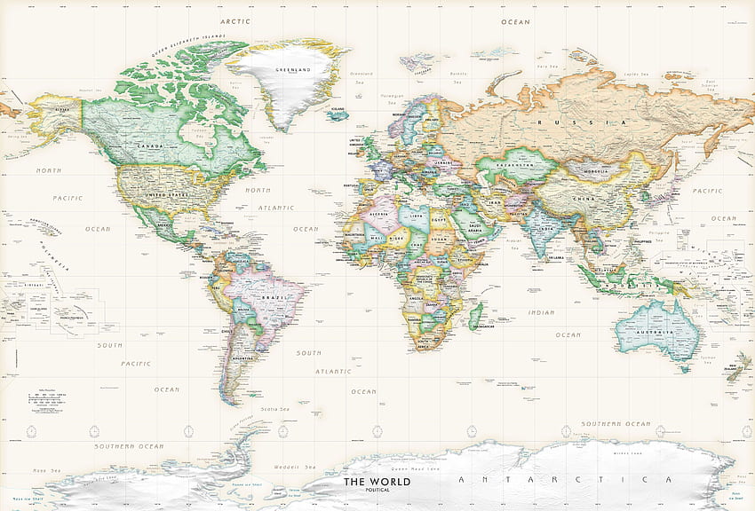 Peta Dunia yang Layak Mendapatkan Ruang di Dinding Anda - Peta Dunia Daring, Dunia Estetis Wallpaper HD