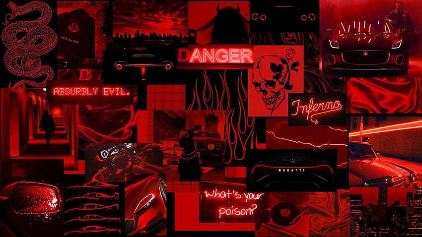 Estética roja y negra en 2021. Rojo oscuro, rojo y negro, estética negra, portátil con estética grunge oscura fondo de pantalla