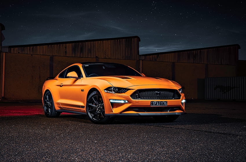Ford Mustang GT, gelbes Auto, 2020 HD-Hintergrundbild