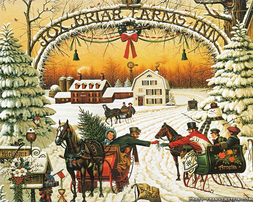 Vintage Winter Wonderland. Vintage Christmas Cards, Welcome December HD wallpaper