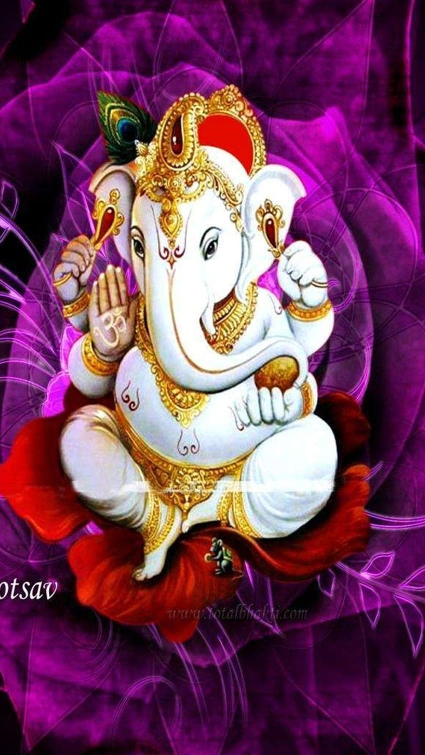 Best Ganesh, Purple Background, purple, background HD phone wallpaper ...