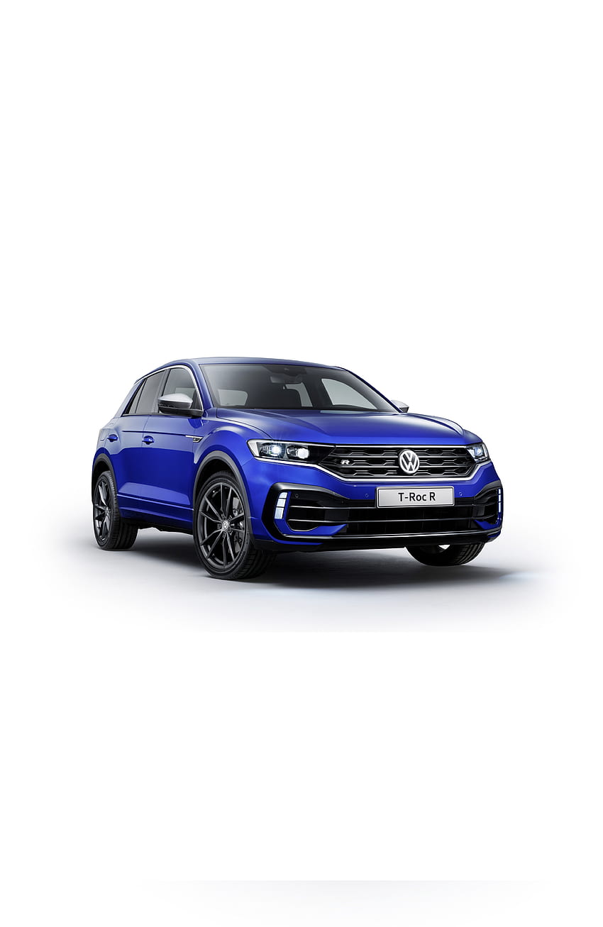 Volkswagen T-Roc, voiture bleue, SUV Fond d'écran de téléphone HD