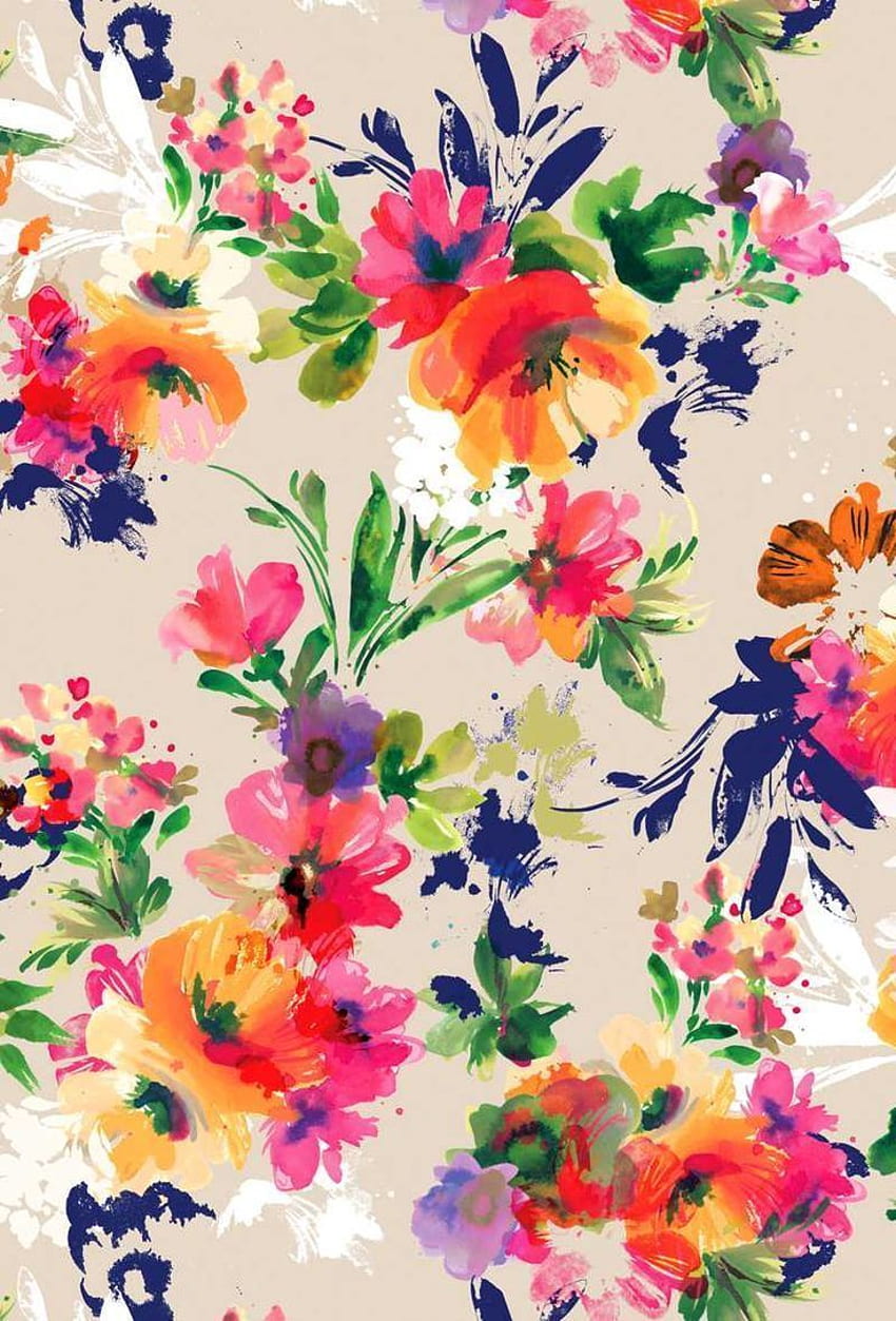 Rosewood Pantry auf Druck. Drucke, Kunst, Musterkunst, helle Blumen HD-Handy-Hintergrundbild