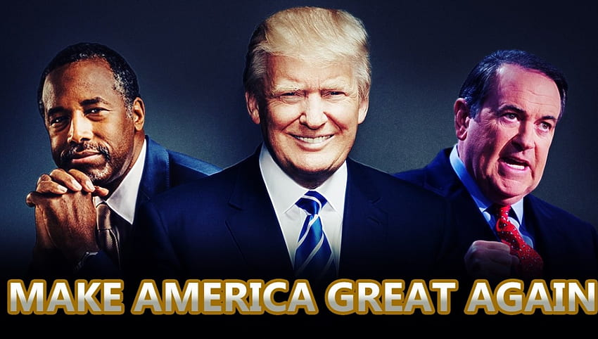 Make America Great Again, gop, bernie sanders, Donald Trump, Presidente, republicano, Ben Carson, Mike Huckabee, conservador papel de parede HD