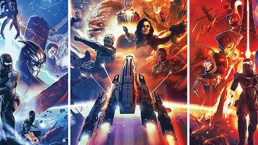 LEGENDARNA EDYCJA MASS EFFECT: BioWare ujawnia unikalną litografię, aby uczcić niedawne ogłoszenie Mass Effect: Legendary Edition Tapeta HD