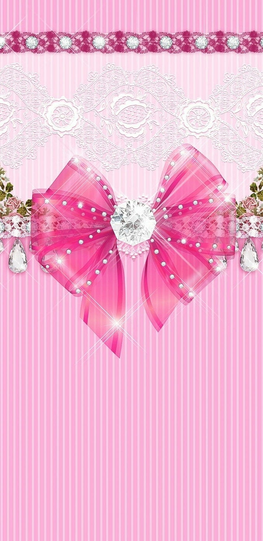 Bow , Cute for phone, Pink Bow HD phone wallpaper