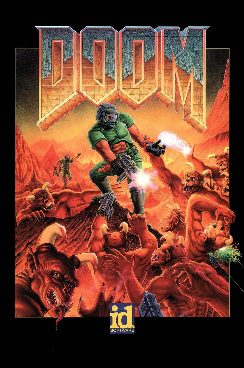 오리지널 DOOM 커버(고해상도), Ultimate Doom HD 전화 배경 화면