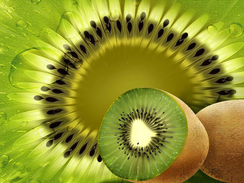 Kiwi fruit art, kiwi, fruit, art HD wallpaper