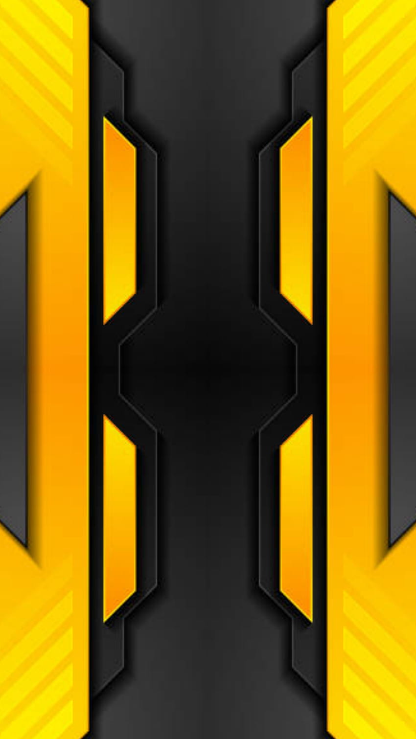 yellow black gamer 3d, digital, amoled, samsung, material, modern, neon, symmetry, design, pattern, galaxy HD phone wallpaper
