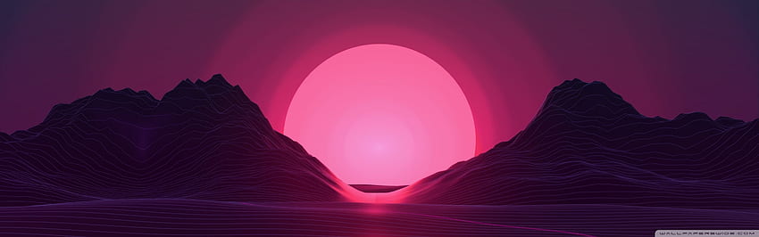 Synthwave Background Ultra Background dla : & UltraWide & Laptop : Multi Display, Dual & Triple Monitor : Tablet : Smartphone, Retro Dual Monitor Tapeta HD