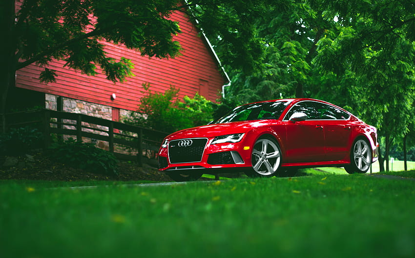 Gras, Audi, Autos, Seitenansicht, Rs7 HD-Hintergrundbild