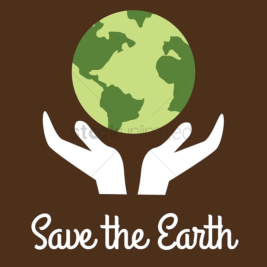 Спасете земята Вектор - 1789570, Спасете планетата Земя HD тапет за телефон