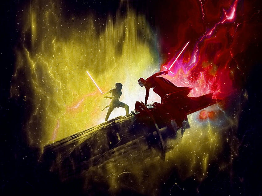 yellow lightsaber Rey, Cool Lightsaber HD wallpaper