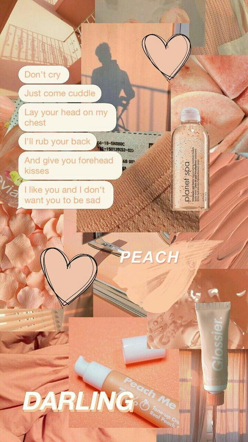 Peach Colour Aesthetic Wallpapers  Wallpaper Cave