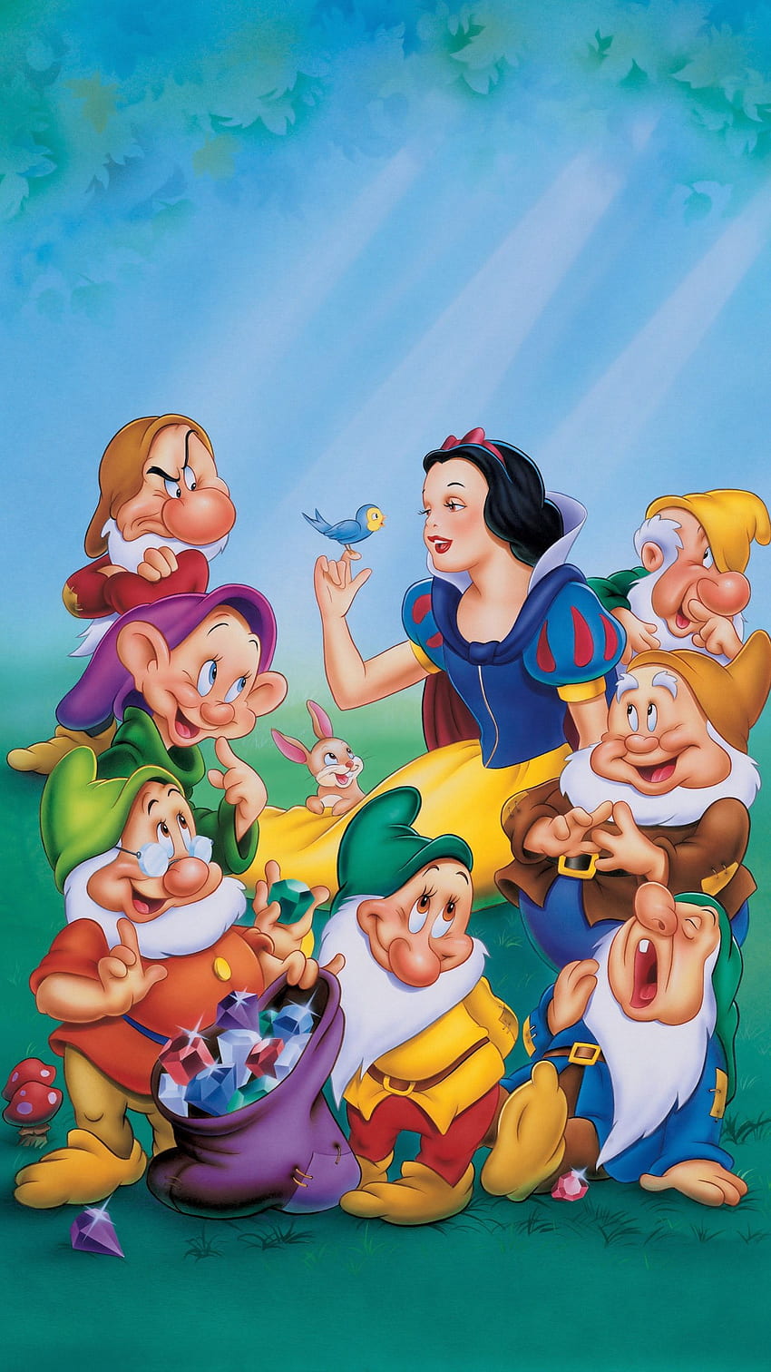Snow White and the Seven Dwarfs (1937) Phone . Moviemania. Disney princess snow white, Disney princess , Snow white, Grumpy Dwarf HD phone wallpaper