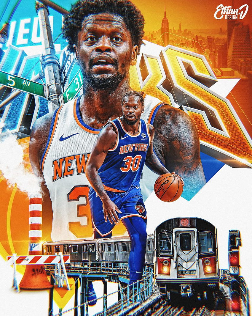 NEW YORK KNICKS auf Twitter. NBA-Basketballkunst, Julius Randle, New York Knicks HD-Handy-Hintergrundbild