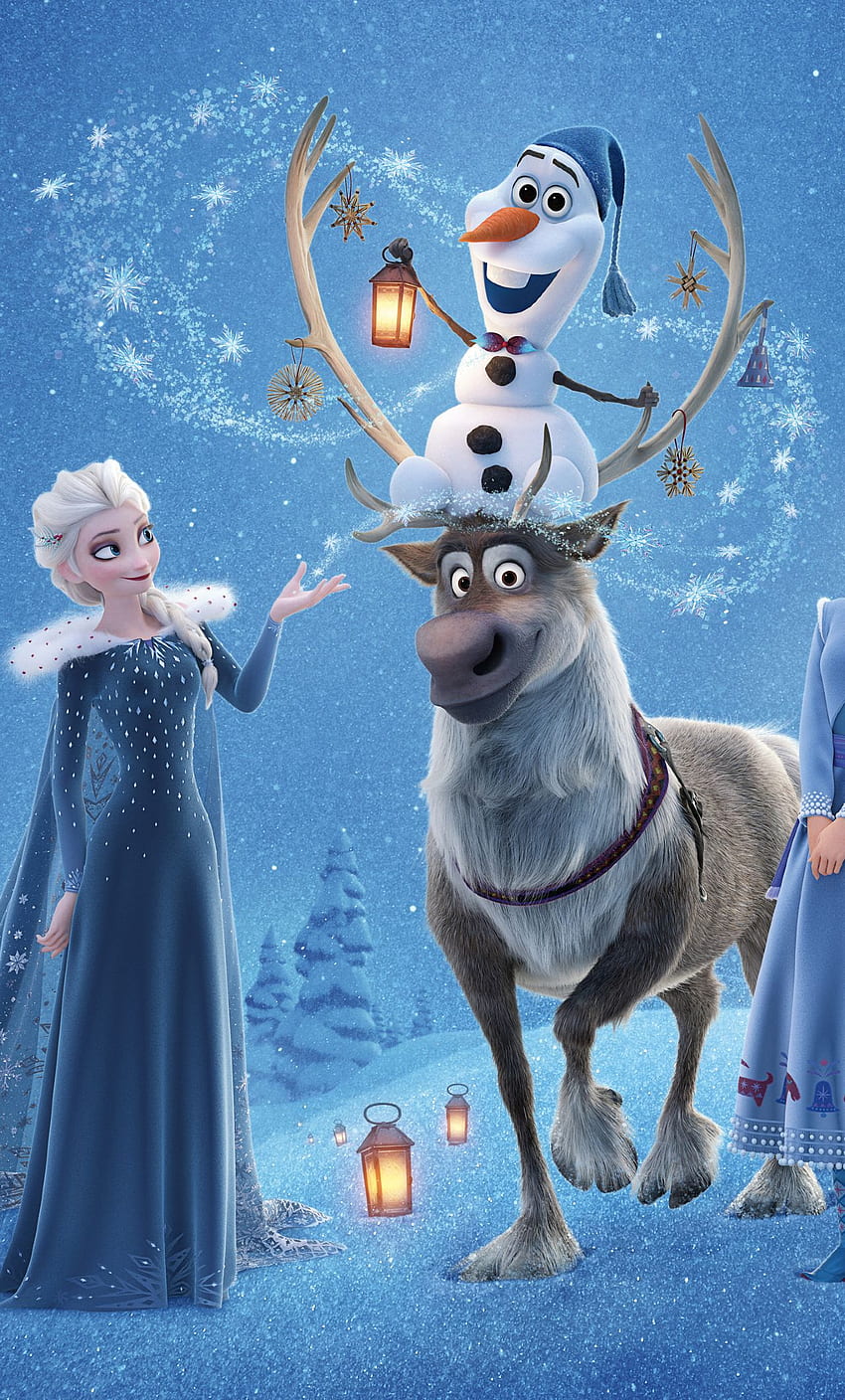 Frozen Cute Olaf IPhone Navidad Disney Nieve o fondo de pantalla del teléfono