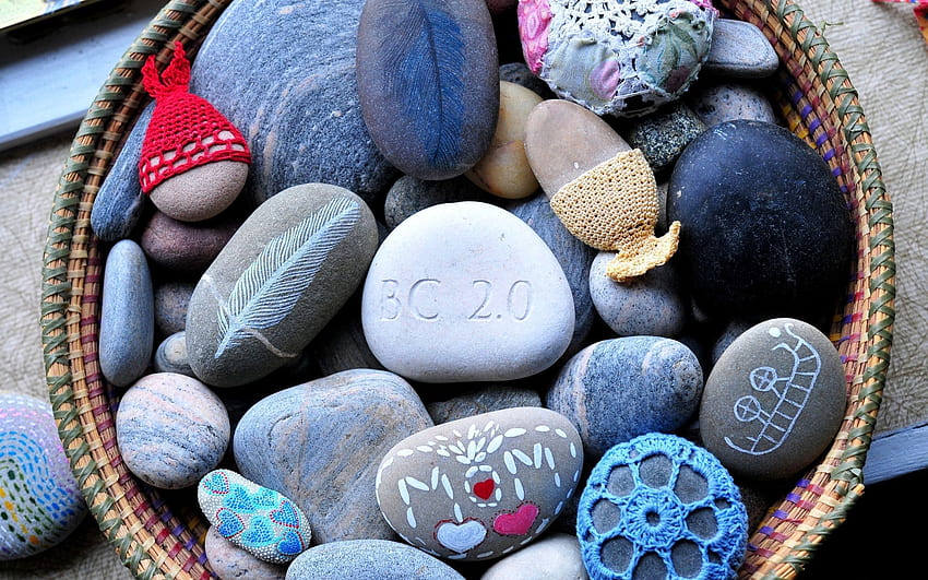 Steine, Verschiedenes, Sonstiges, Bemalt, Gefärbt HD-Hintergrundbild