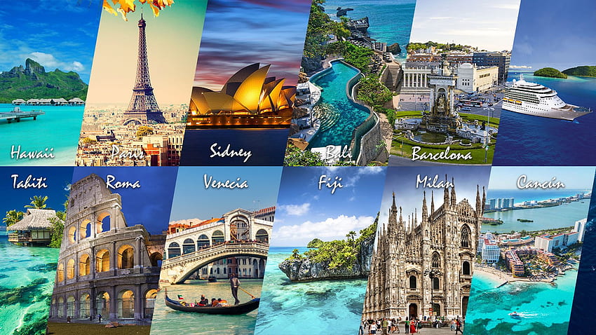 Collage AST 240417B. AST Travel & Tours, Reisen und Tourismus HD-Hintergrundbild