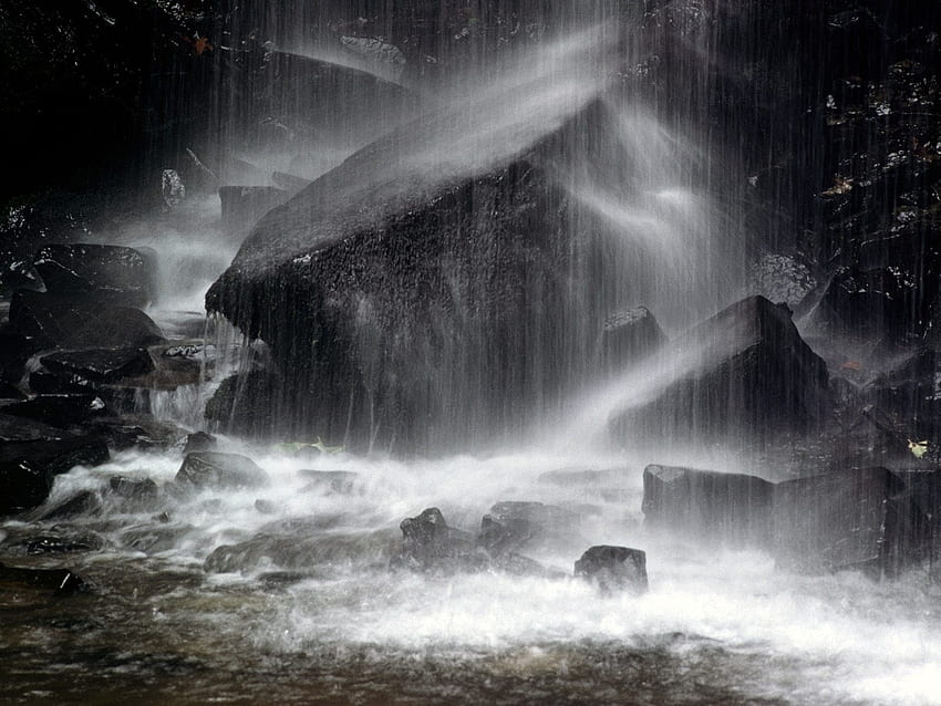 Cascading Water, waterfall, beautiful, water, rocks, places HD wallpaper