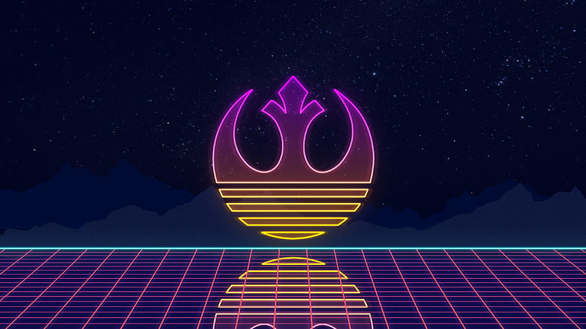 Rebel vaporwave [3840 x 2160]: StarWars, โลโก้ Star Wars Resistance วอลล์เปเปอร์ HD
