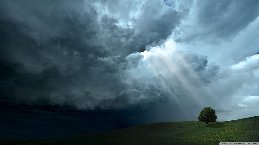 Storm Cloud Sun Rays High Definition, High Resolution Clouds HD wallpaper