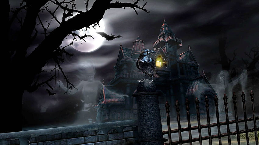Spooky Graveyard , Haunted Graveyard HD wallpaper