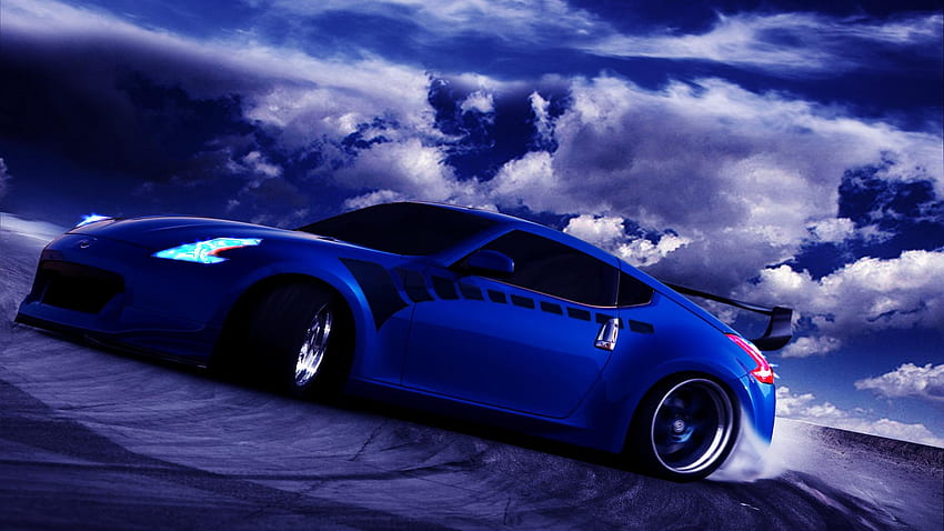 cool rich blue [], Draw Drift Cars HD wallpaper