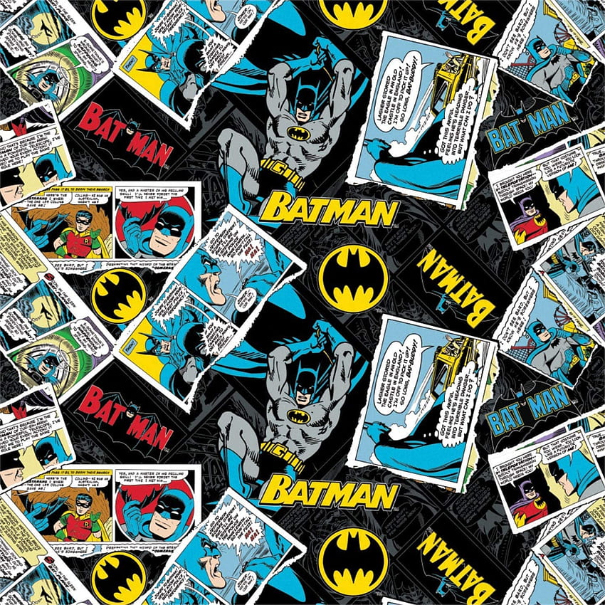 블랙 패브릭의 DC 코믹스 80주년 기념 배트맨 콜라주 HD 전화 배경 화면
