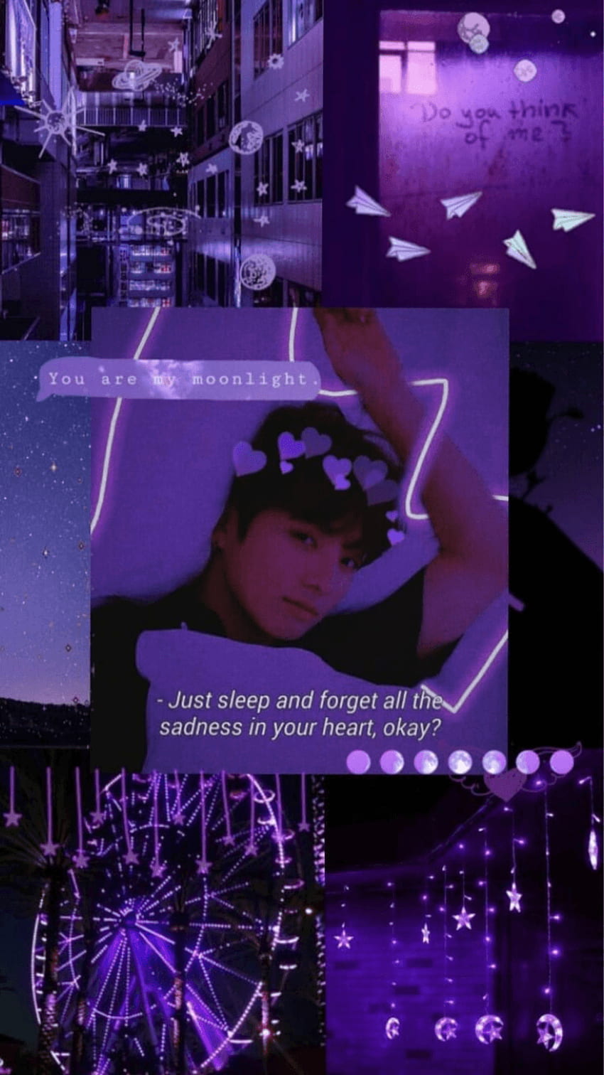 BTS Jk Purple Vintage (strona 1), Jungkook Purple Tapeta na telefon HD
