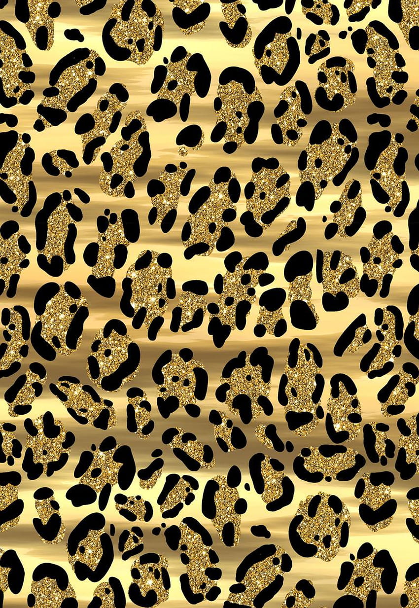 Black & Gold Leopard Digital Paper Patterns Wild Animal. Etsy Digital Scrapbooking Pape. Cheetah print , Animal print background, Animal print, Glitter Leopard HD phone wallpaper