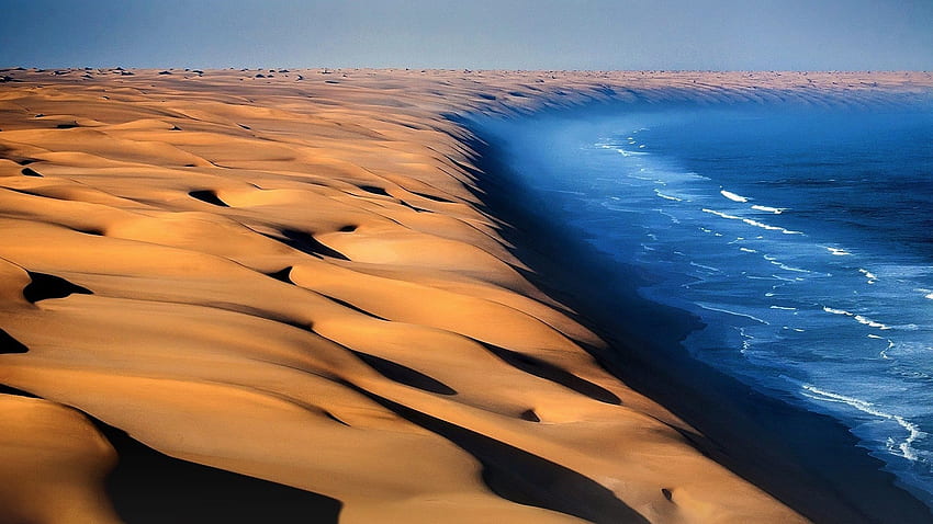 Africa's Namibia Beach, Sand, Sea, Nature, Africa, Beaches HD wallpaper