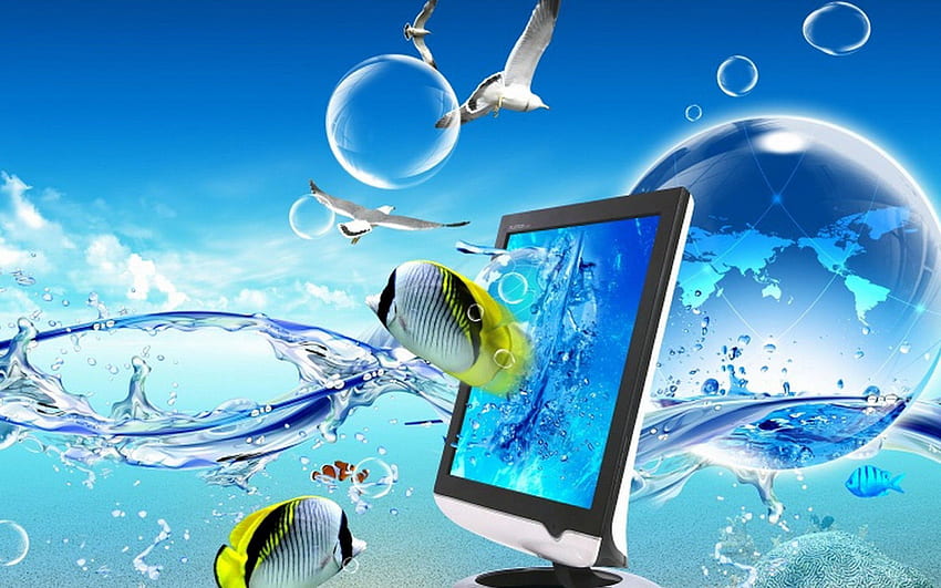 3D Computer For Cool Colourful Best Windows Display HD wallpaper