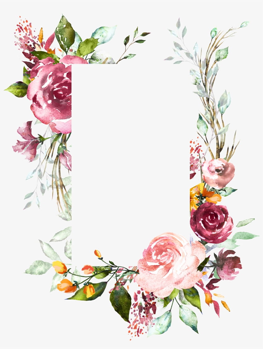 H804 Flower Frame, Flower Art, Watercolor Flowers - Vintage Flor. Vintage flower background, Watercolor flower background, Floral watercolor background HD phone wallpaper