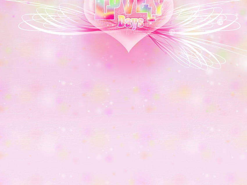 Lovely Days, pink heart, swirls HD wallpaper