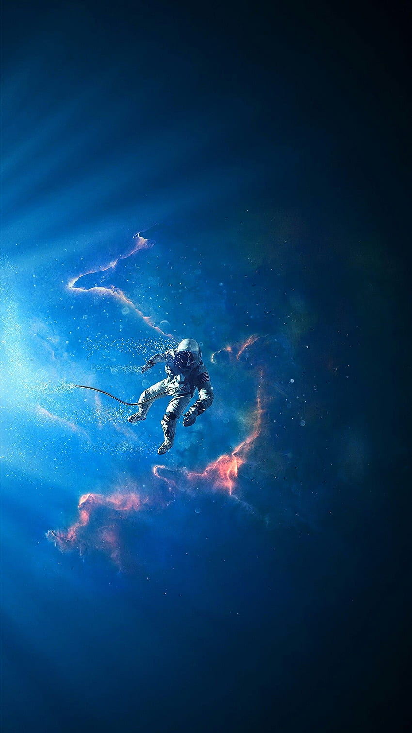 Iyan Sofyan 우주 및 우주 비행사 . 우주 삽화, 우주 비행사, 우주, Falling Astronaut iPhone HD 전화 배경 화면