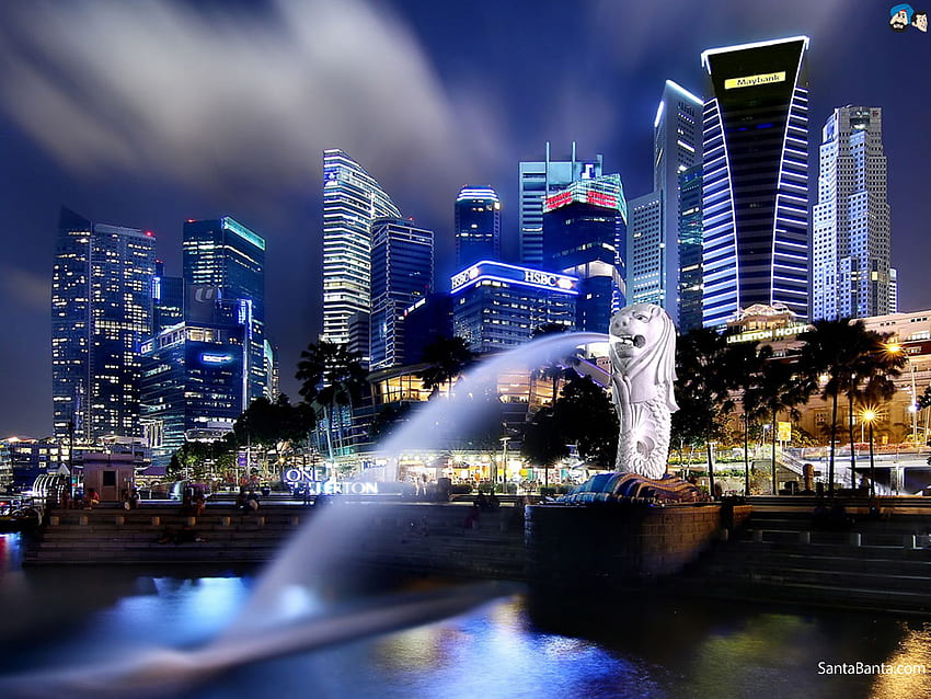 Merlion, Singapore, Merlion Singapore HD wallpaper