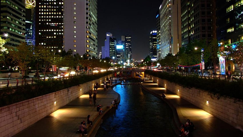 Seoul, notte della città di Seoul Sfondo HD