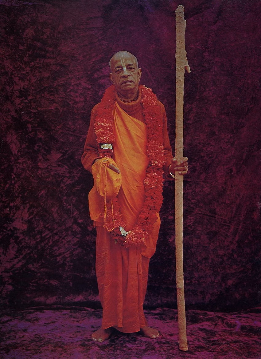 Srila Prabhupada'nın Tek Bayrağını dalgalandırın. Hare Krishna Hareketi, Prabhupada HD telefon duvar kağıdı