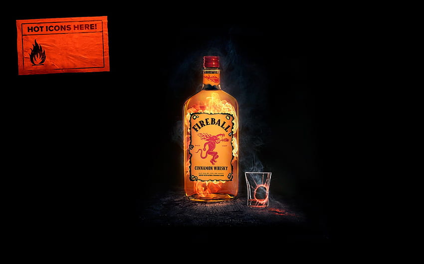 Fireball Whisky - & Background HD wallpaper