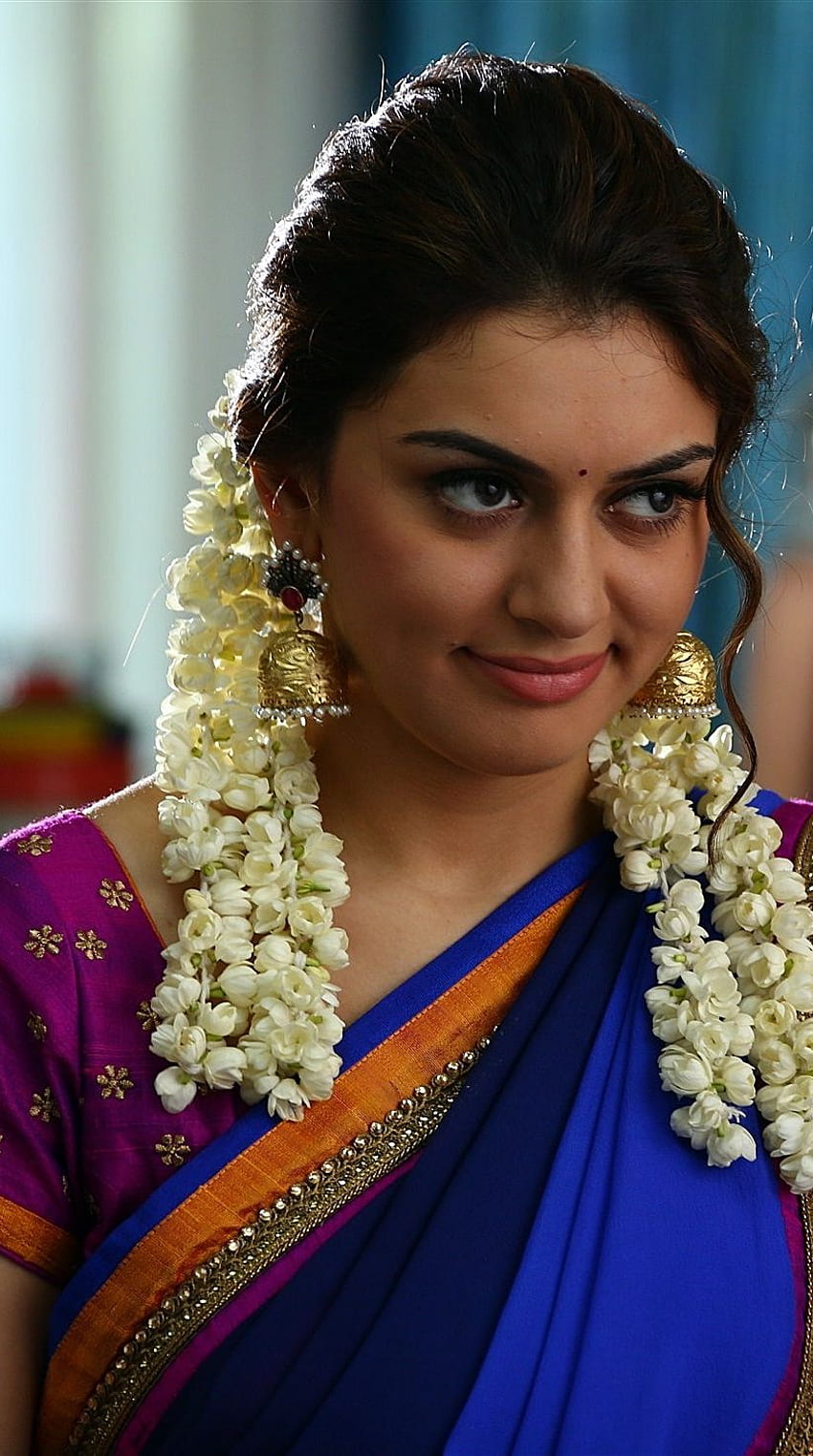 Хансика Мотвани, тамилска актриса, красавица от сари HD тапет за телефон