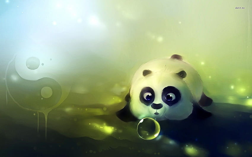  Oso panda animado tierno