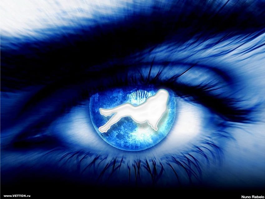 Magic blue eye, blue, magic, eye HD wallpaper